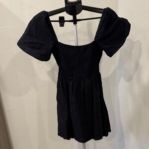 Princess Polly Black Puff Sleeve Dress - Size 6 GUC